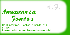 annamaria fontos business card